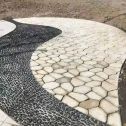 南通 黄金麻冰裂纹地铺石工地铺装案例