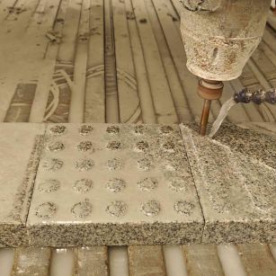 南通 芝麻白花岗岩石材盲人石、盲道石、盲点石