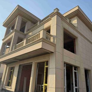 南通 黄金麻花岗岩石材荔枝面外墙干挂效果展示