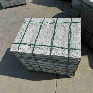 南通 白麻花岗岩石材自然面蘑菇石成品