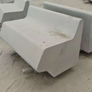 南通 芝麻白花岗岩异形坐凳，石凳