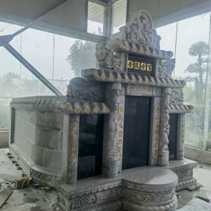 南通 芝麻白墓碑效果展示图