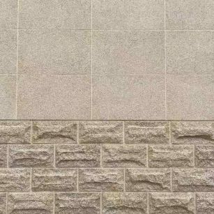 南通 黄金麻自然面蘑菇石配荔枝面干挂