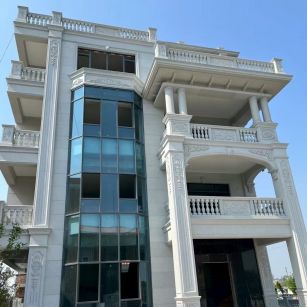 南通 白麻花岗岩别墅外墙干挂效果展示