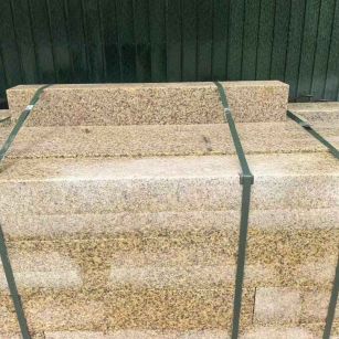 南通 黄金麻花岗岩石材机切面栏杆料半成品