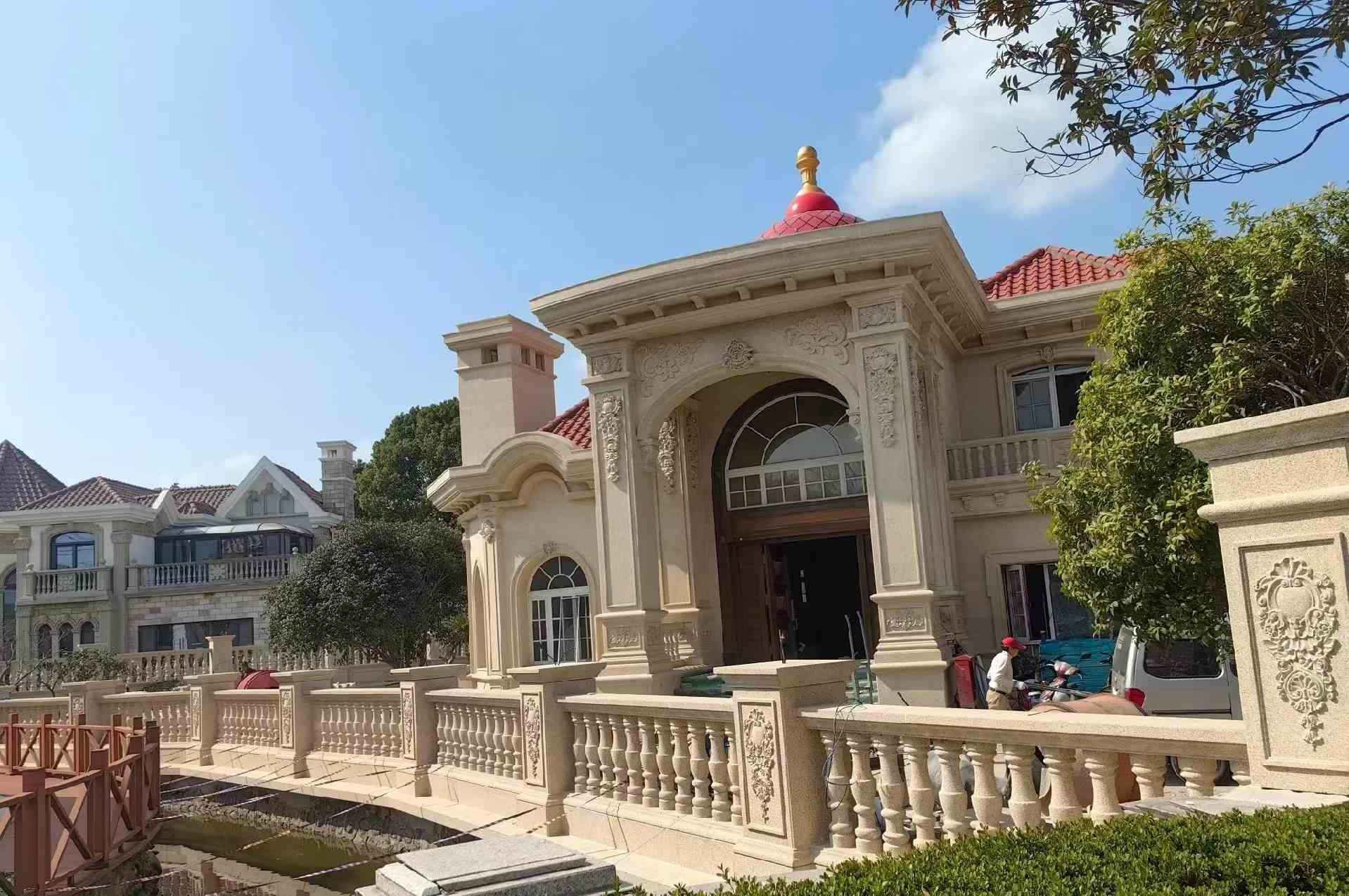 南通 黄金麻花岗岩欧式别墅