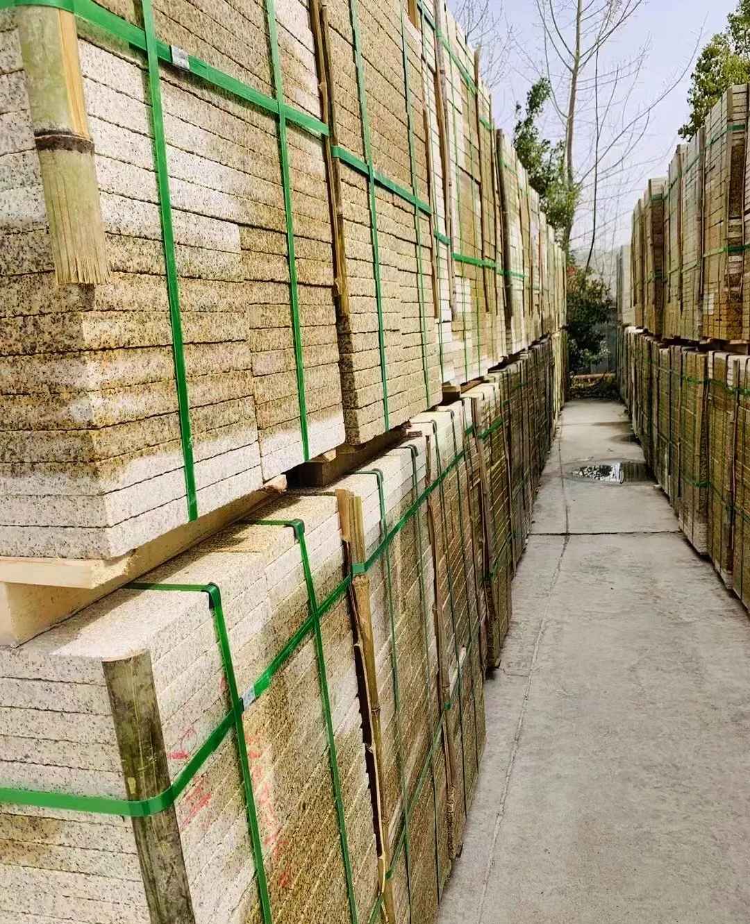 南通 黄金麻花岗岩荔枝面地铺石