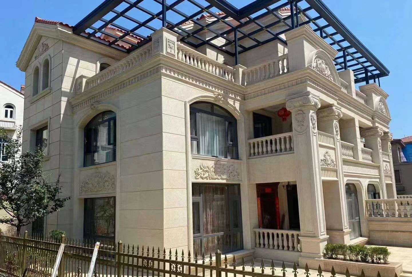 南通 黄金麻花岗岩荔枝面别墅外墙干挂