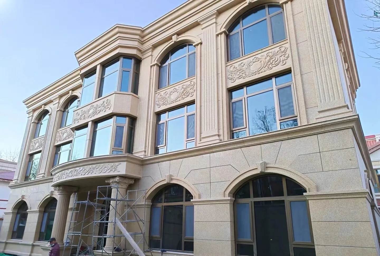 南通 黄金麻花岗岩别墅外墙干挂