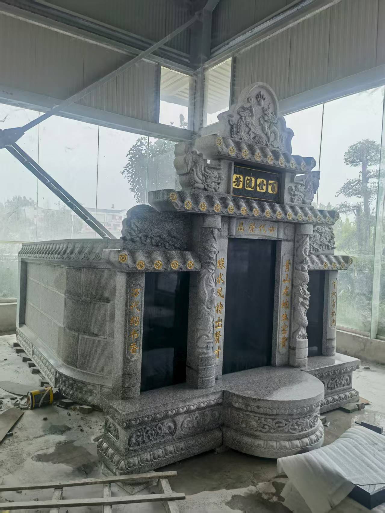 南通 芝麻白墓碑效果展示图