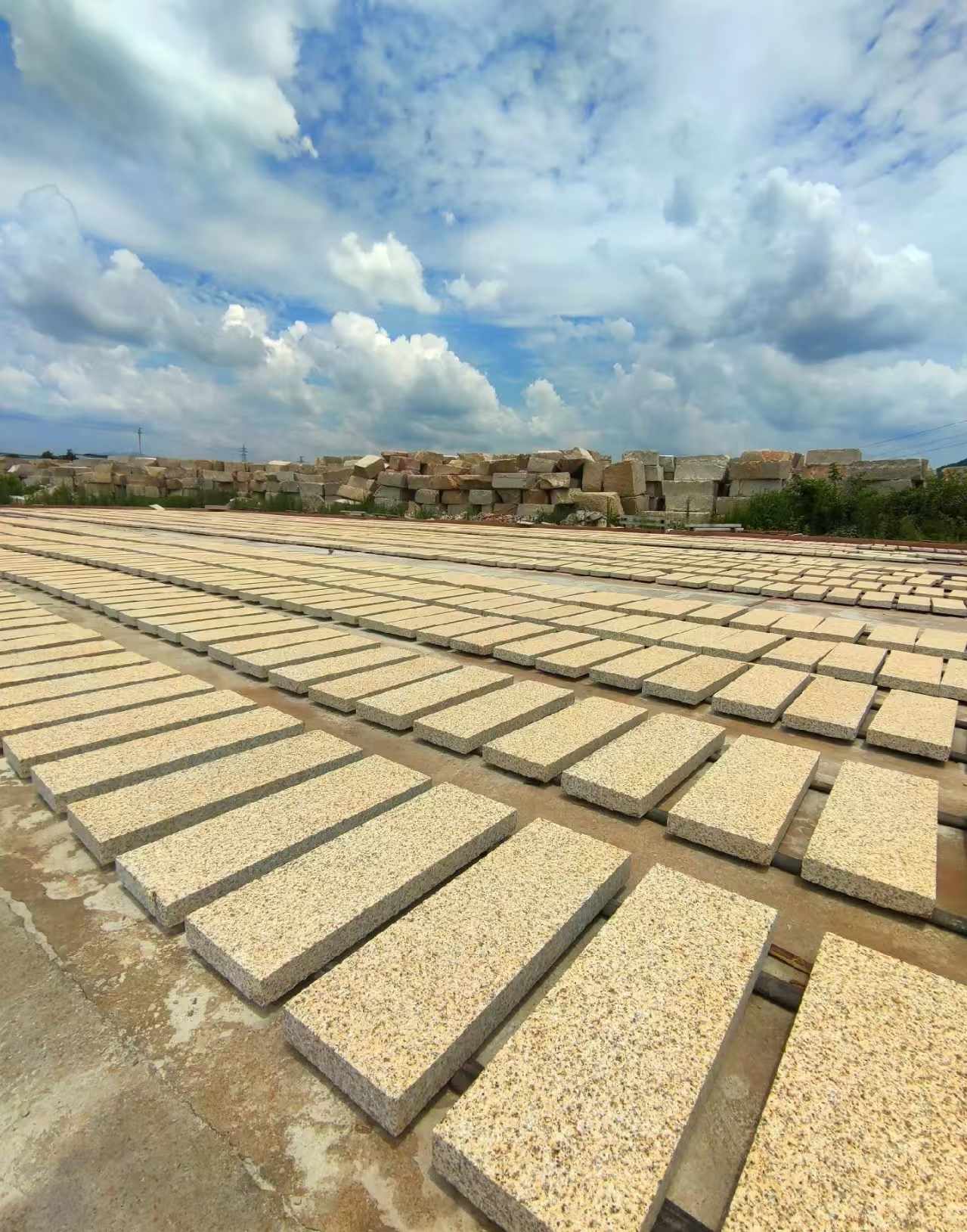 南通 黄金麻荔枝面花岗岩石材地铺石防护中