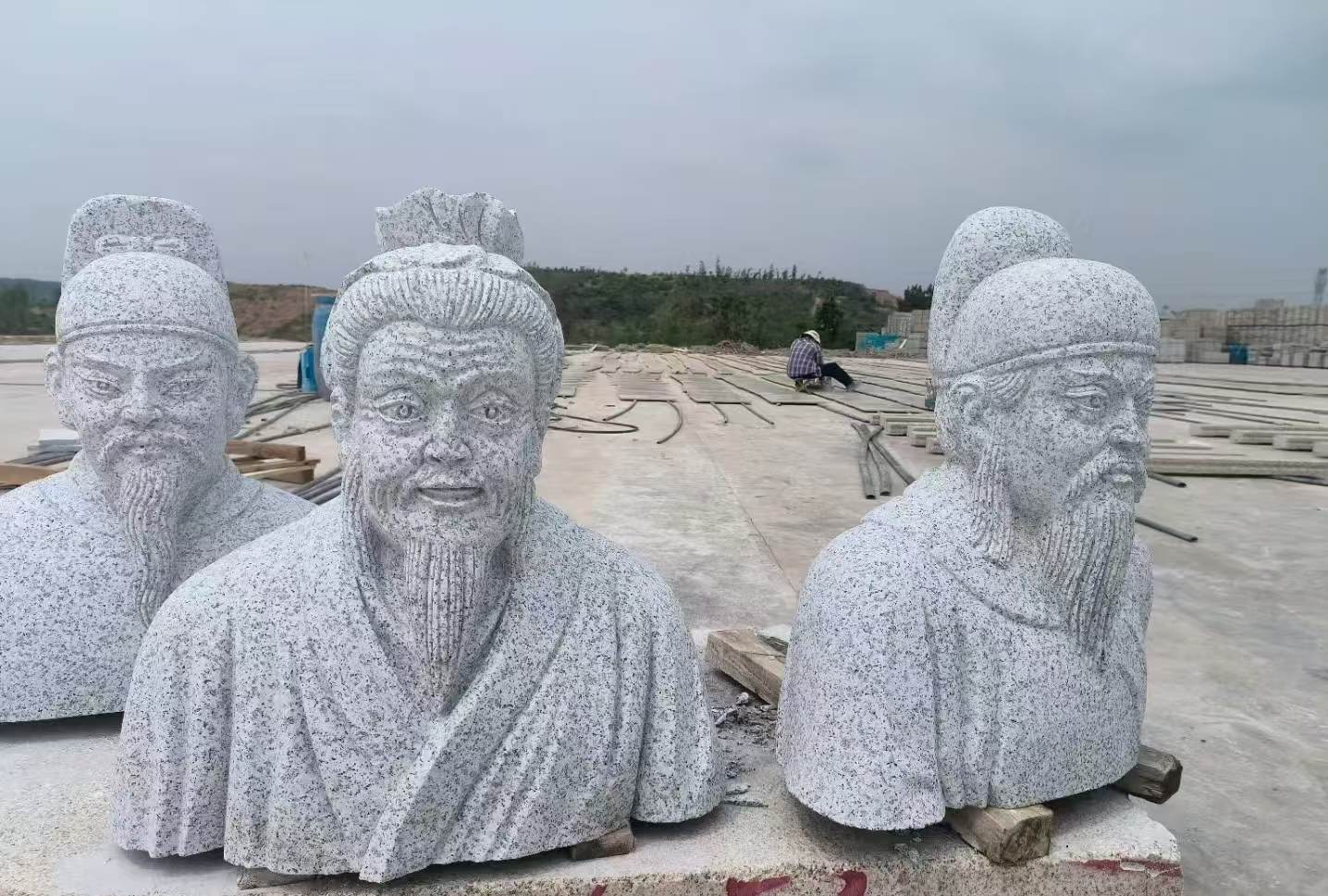 南通 白麻花岗岩石材人物立体雕刻