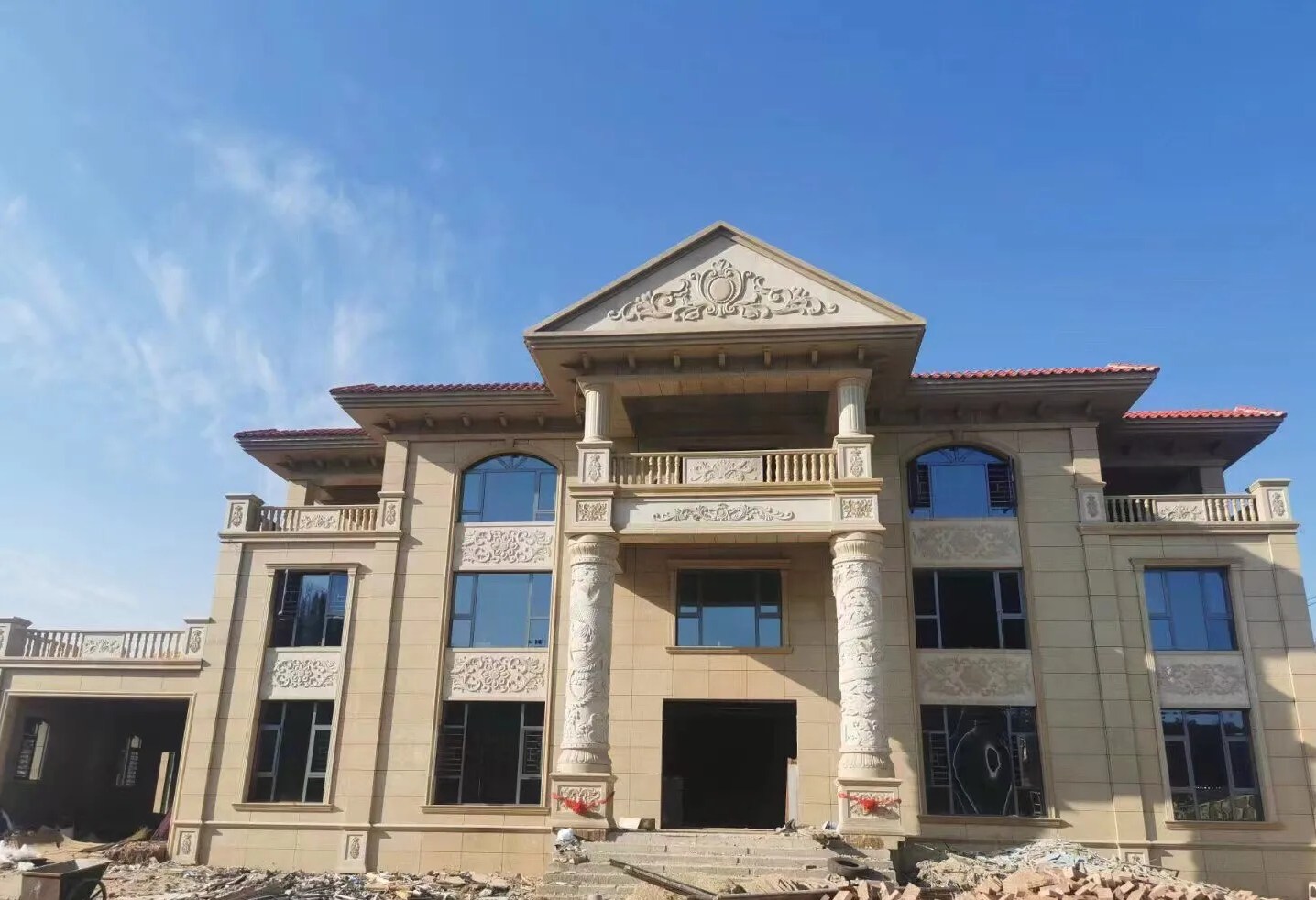 南通 黄金麻花岗岩别墅外墙干挂