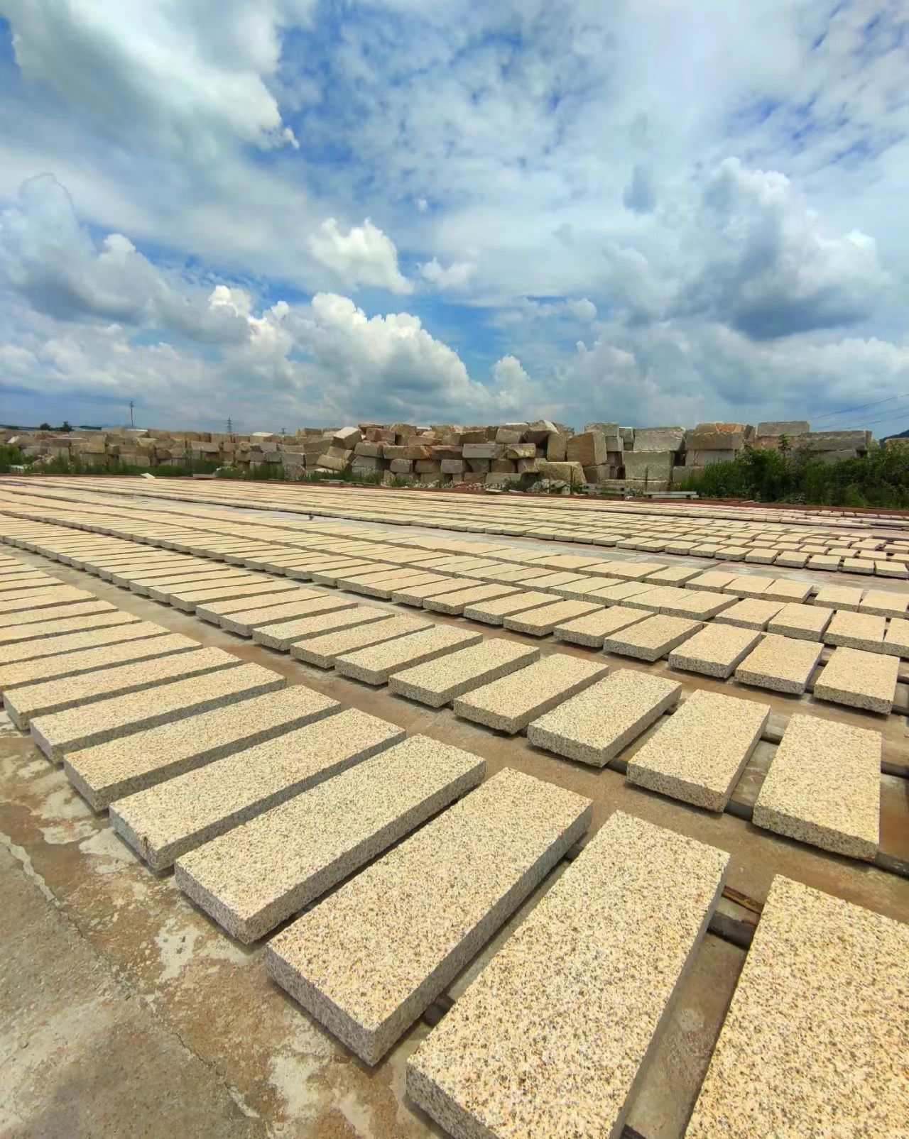 南通 黄金麻花岗岩荔枝面地铺石防护中