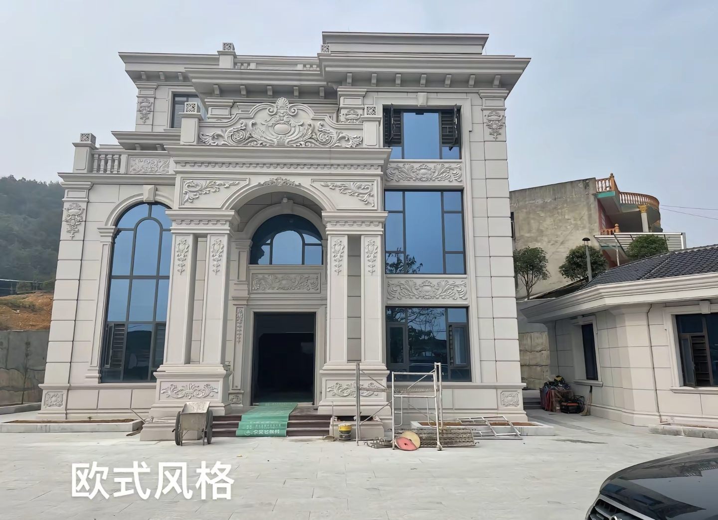 南通 白麻花岗岩别墅外墙干挂