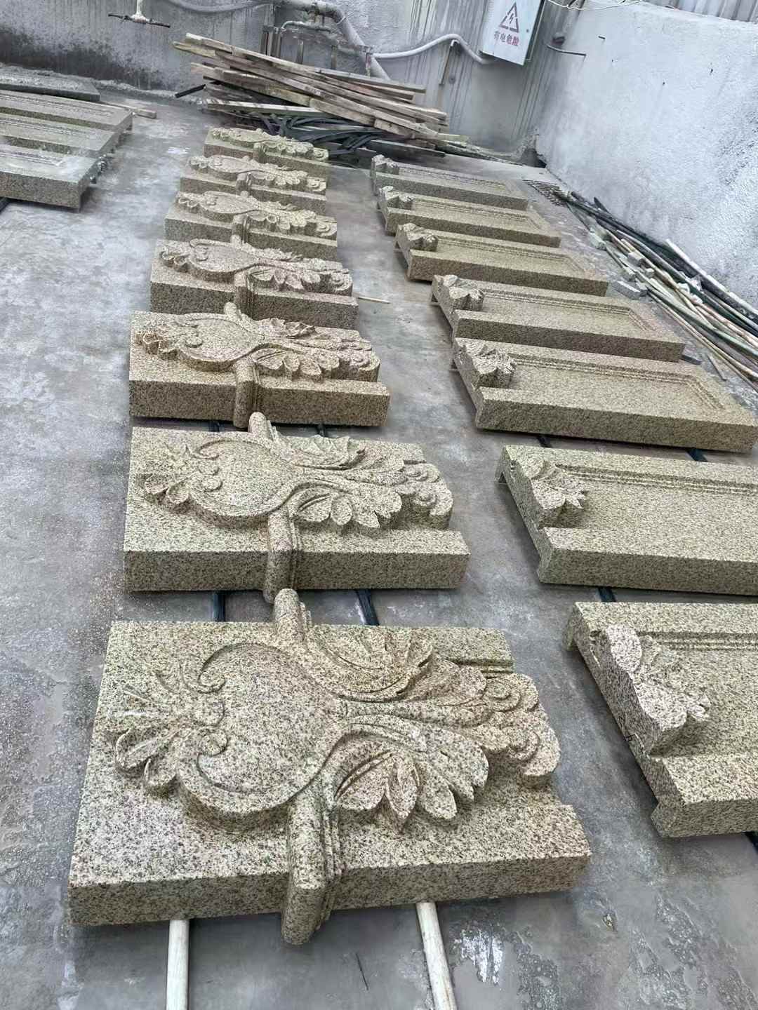 南通 黄金麻花岗岩别墅外墙雕刻板