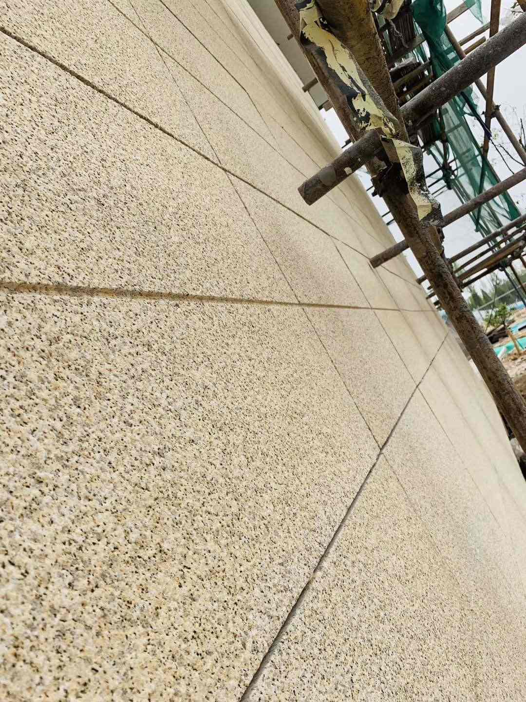 南通 黄金麻花岗岩荔枝面外墙干挂石材效果示例