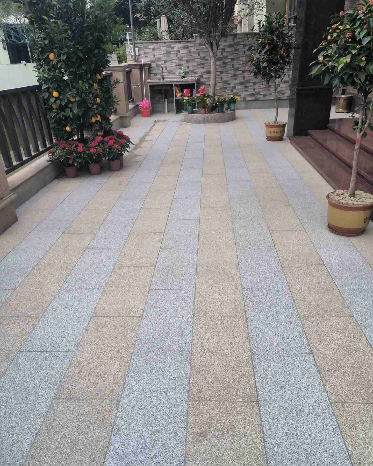 南通 黄金麻白麻荔枝面庭院铺装展示